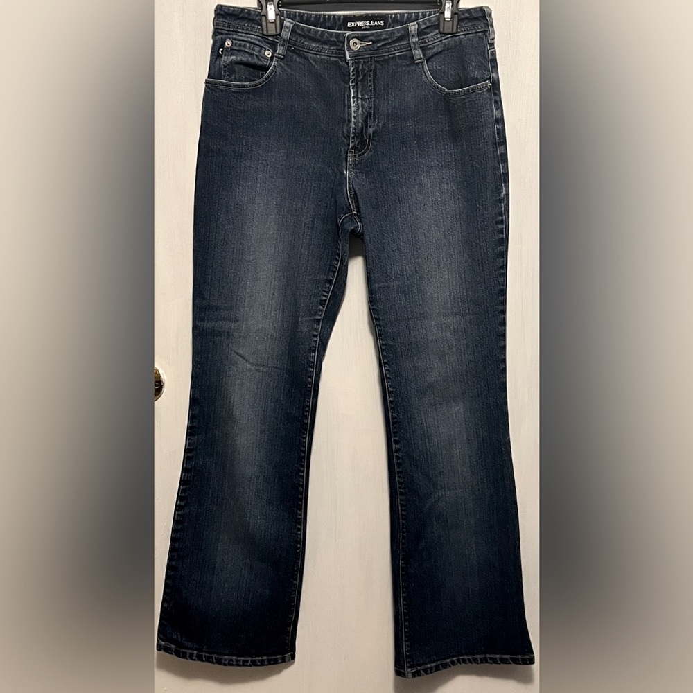 Express Jeans Stretch Size 13/14 Long straight leg mid-rise
